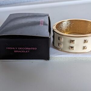 mark. Gold and Cream Studded Bracelet